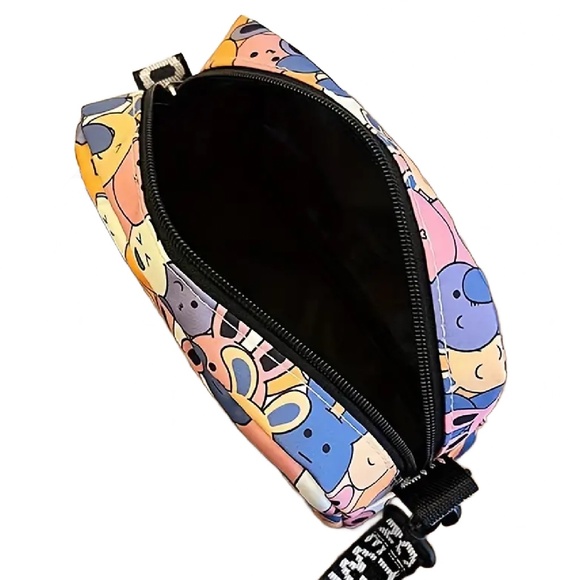 Kawaii Cartoon Bunny Rabbit Crossbody Messenger Bag Handbag Purse Zipper New - Picture 5 of 8